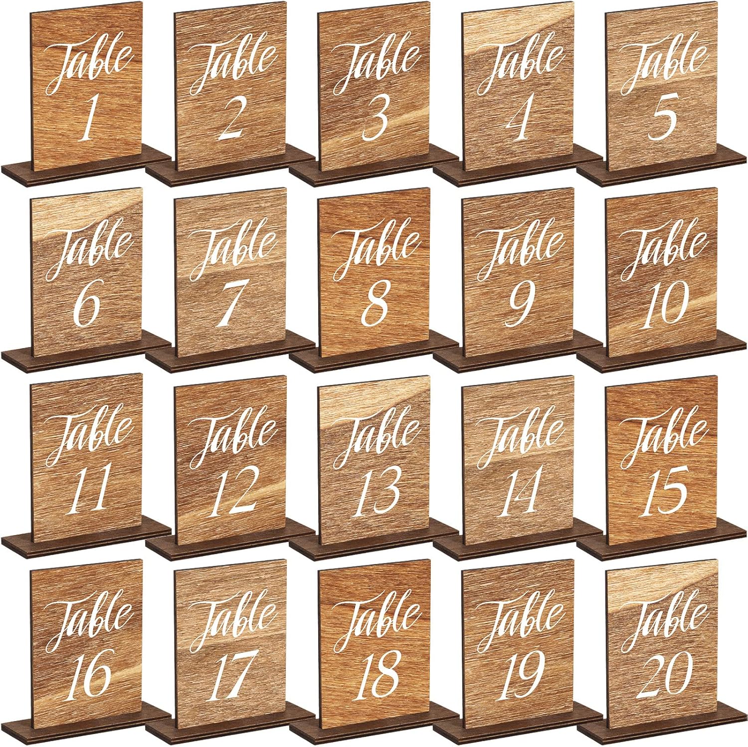 Wood Table Numbers